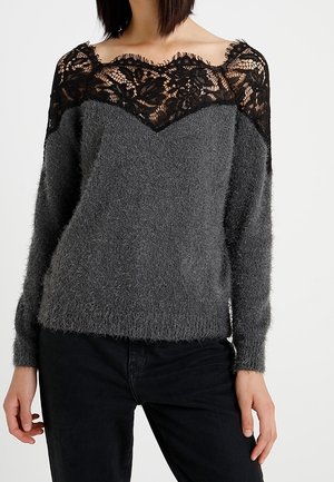 Jersey de punto - mottled dark grey