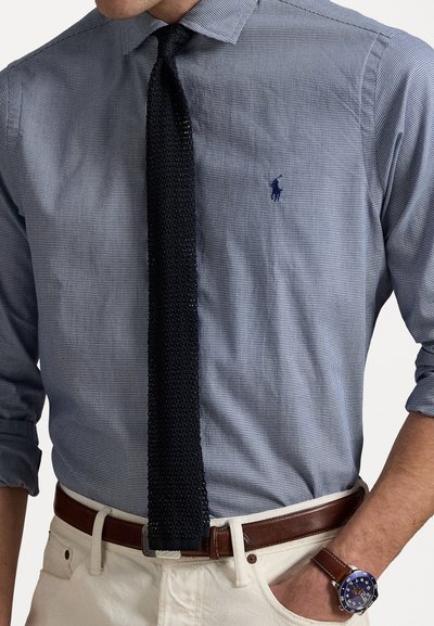 Polo Ralph Lauren CUSTOM FIT HOUNDSTOOTH TWILL SHIRT - Camisa - white/navy