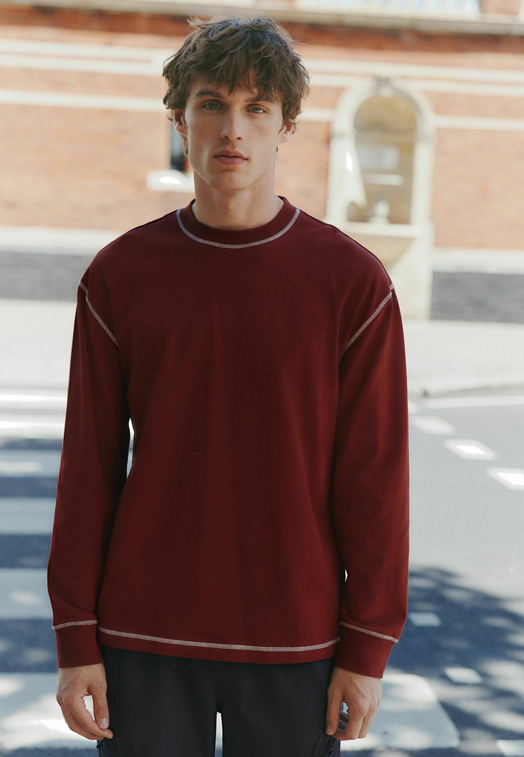 Next LONG SLEEVE RELAXED FIT HEAVYWEIGHT - Long sleeved top - rust