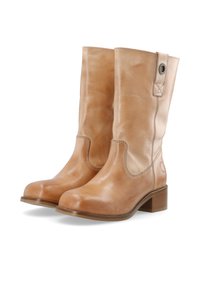 Bottines de cowboy / motard - cognac