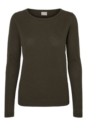 Stickad tröja - olive