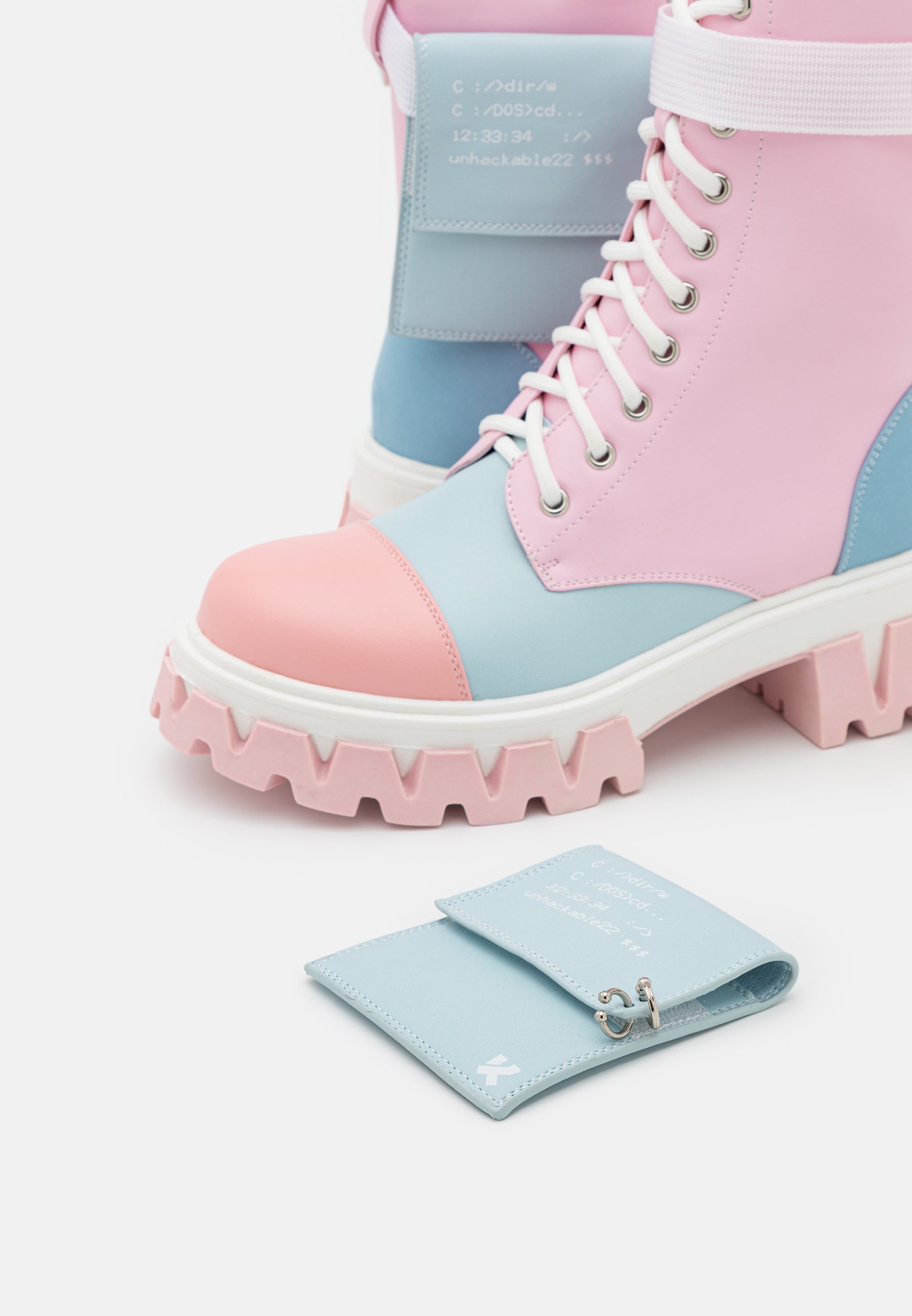 Koi Footwear VEGAN BANSHEE - Botines con cordones - pastel multi-coloured/ rosa - Zalando.es