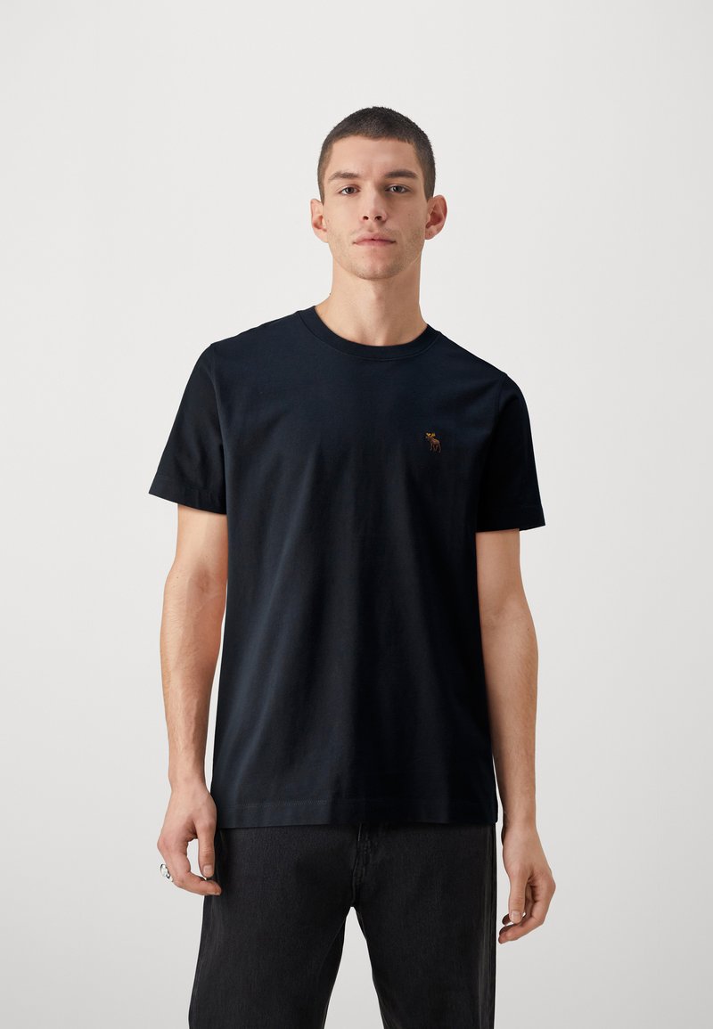 Abercrombie & Fitch LIFELIKE ICON CREW NEUTRALS - Jednoduché tričko - casual black
