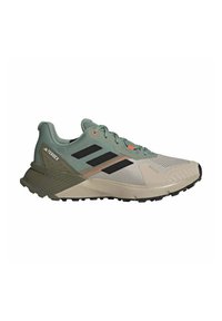 adidas Performance SOULSTRIDE - Maastojuoksukengät - silver green core black   semi impact orange