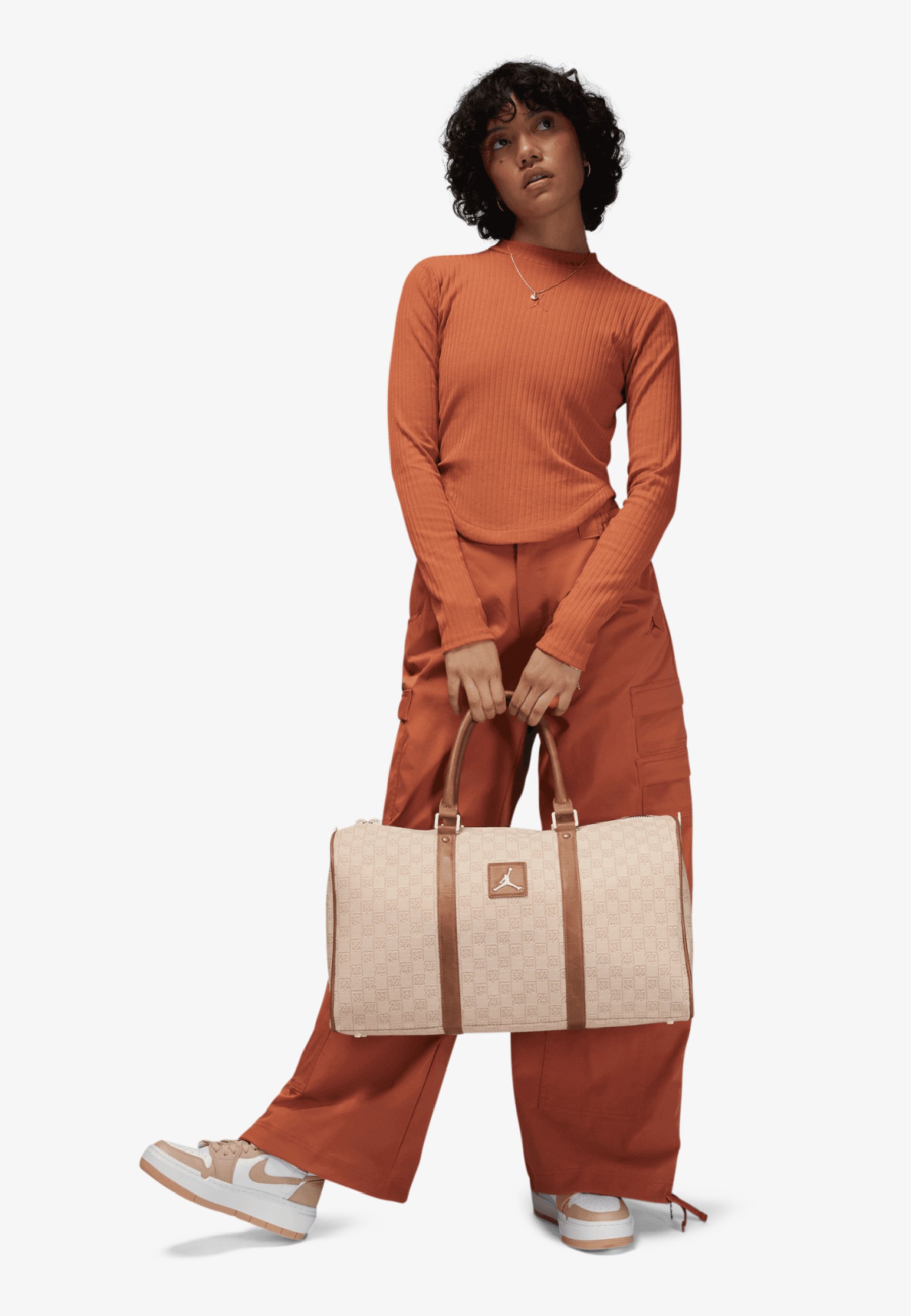 Jordan MONOGRAM DUFFLE BAG MEDIUM - Genți sport - coconut milk/alb  