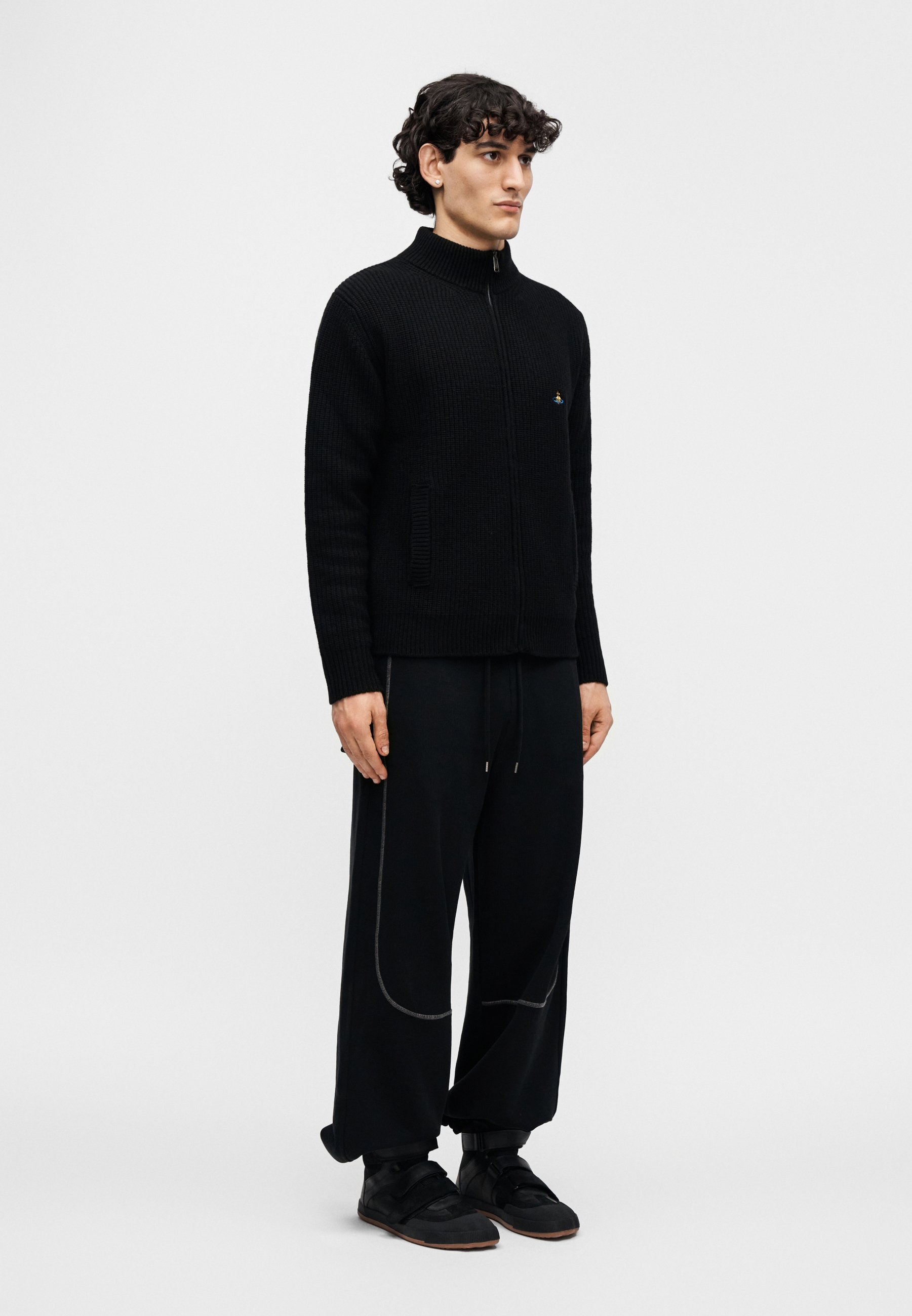 Vivienne Westwood FISHERMAN ZIP UP - Cardigan - black - Zalando.co.uk