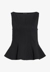 VIMASTRIBA BOAT NECK - Μπλούζα - black beauty