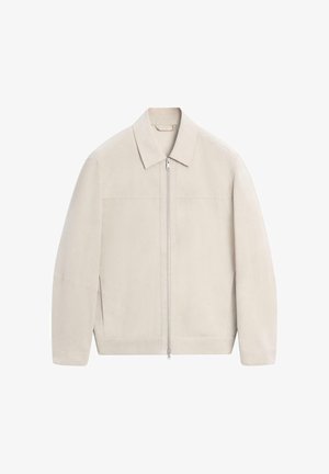 Massimo Dutti, Lederjacke - beige