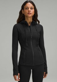DEFINE HOODED NULU™ - Športna jopa s kapuco na zadrgo - black