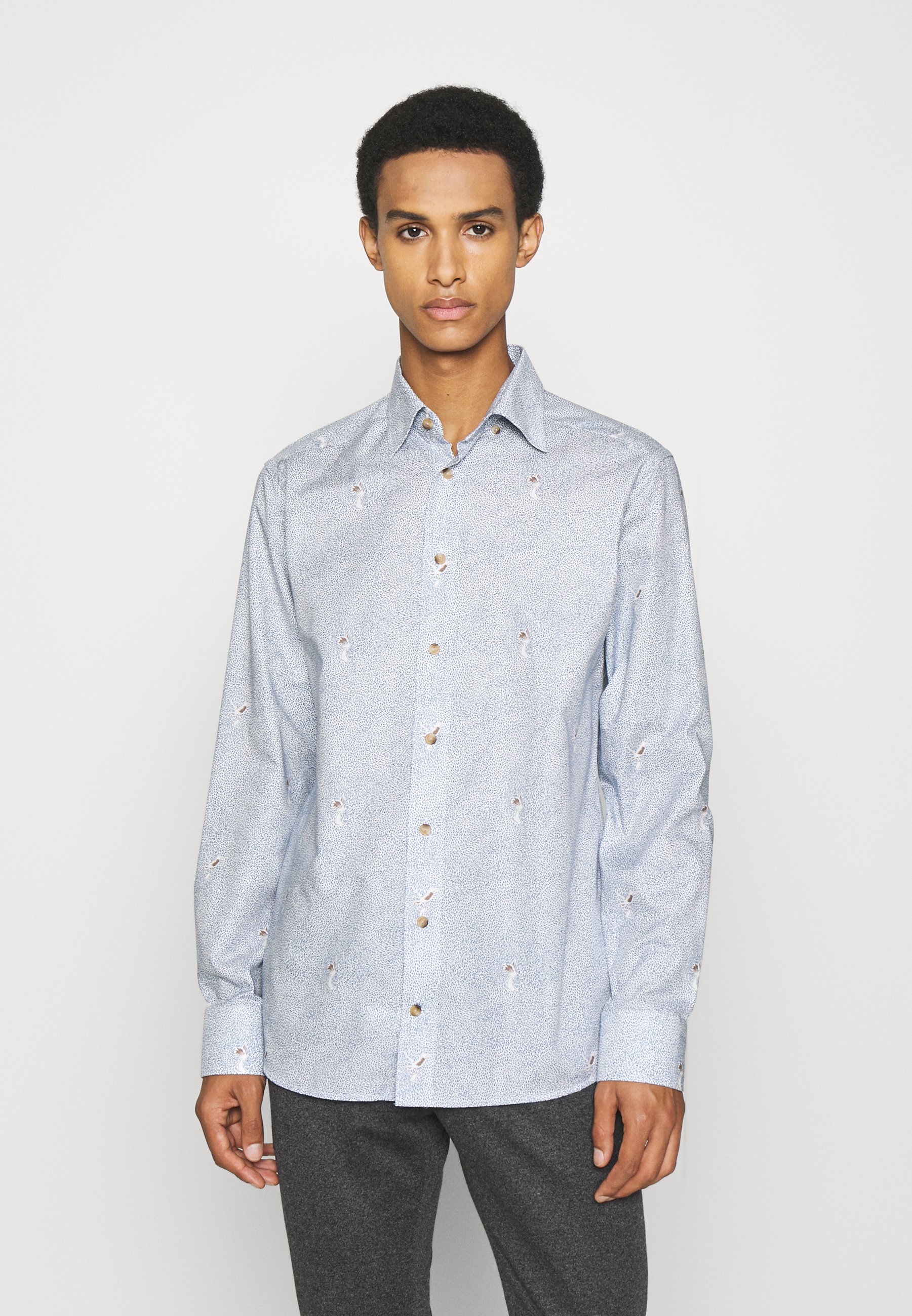 Eton Slim Fit - Crane Print Wrinkle 