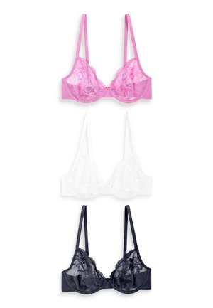 3 PACK  - Reggiseno a triangolo - charcoal grey pink white