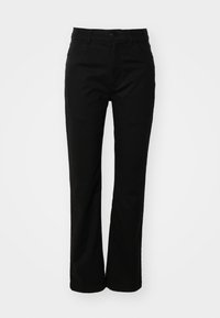 STRETCH HIGH RISE STRAIGHT PANT - Püksid - black