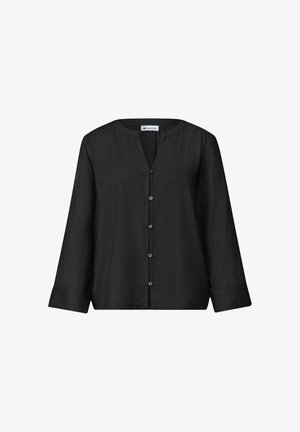Street One, 3/4-ARM BLUSE MIT SPLIT NECK - Bluse - black
