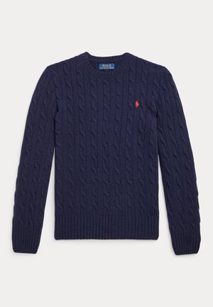 Polo Ralph Lauren, CABLE KNIT WOOL CASHMERE JUMPER - Maglione - hunter navy