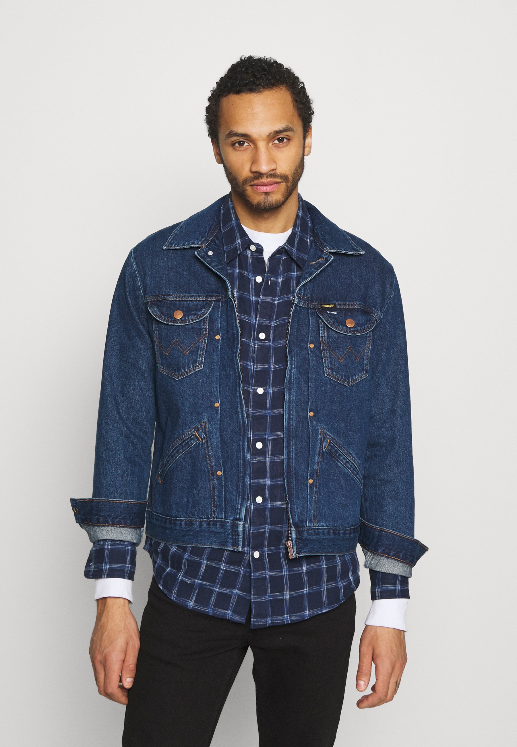 Wrangler BRAD JACKET - Giacca di jeans - blue denim/blu denim - Zalando.it