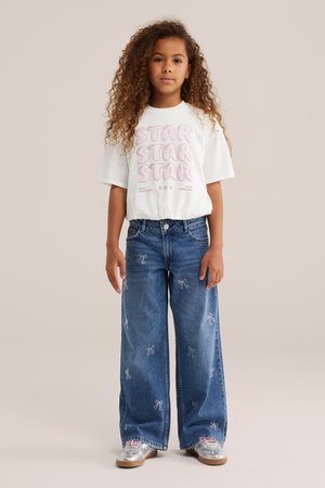 WE Fashion, T-shirt con stampa - light pink