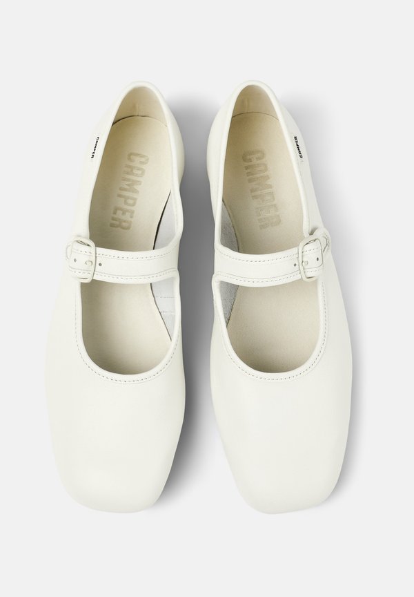 CASI MYRA - Ankle strap ballet pumps - weiß natural3