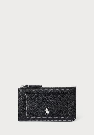 Polo Ralph Lauren POLO PLAY LEATHER ZIP CARD CASE - Lommebok - black
