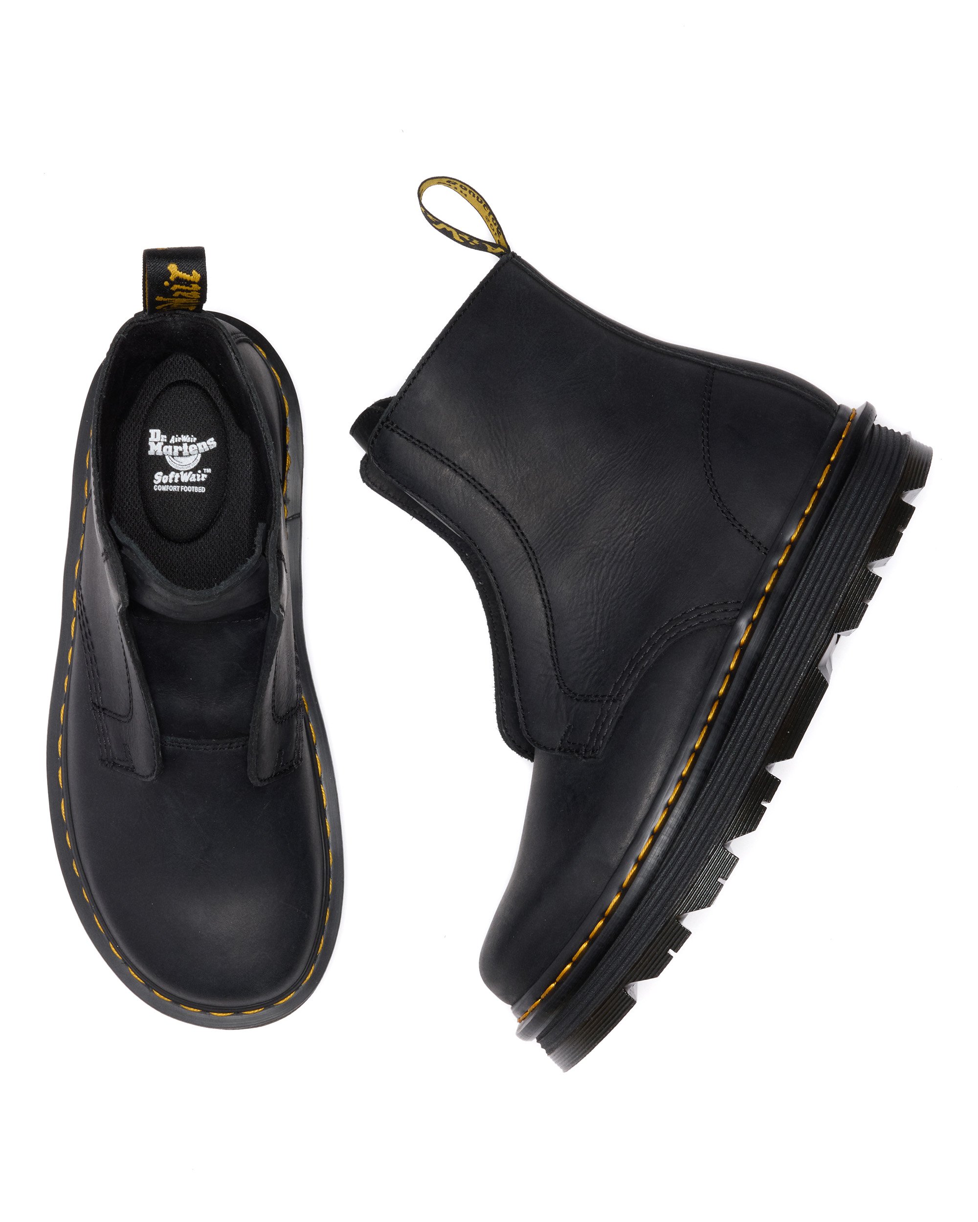 Dr. Martens ZEBZAG LACELESS - Classic ankle boots - black