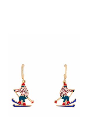 Next, CHRISTMAS SKIER ENAMEL HOOP EARRINGS - Earrings - red