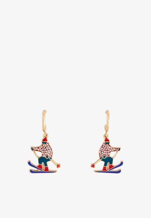 Next, CHRISTMAS SKIER ENAMEL HOOP EARRINGS - Earrings - red