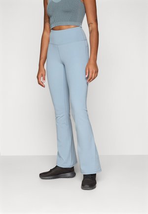 Champion TRAINING FLARE LEGGINGS INTERLOCK - Tajice - light blue