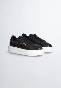 LIU JO PLATFORM WITH MAXI LOGO - Sneakers basse - black