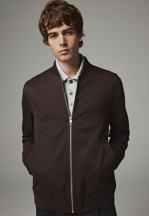 SMART  - REGULAR FIT - Bomber Jacket - burgundy red