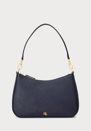 CROSSHATCH LEATHER MEDIUM DANNI BAG - Handbag - refined navy