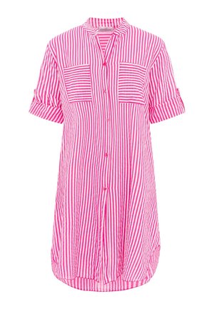 Zwillingsherz, XXL STREIFENBLUSE NIZZA - Button-down blouse - pink