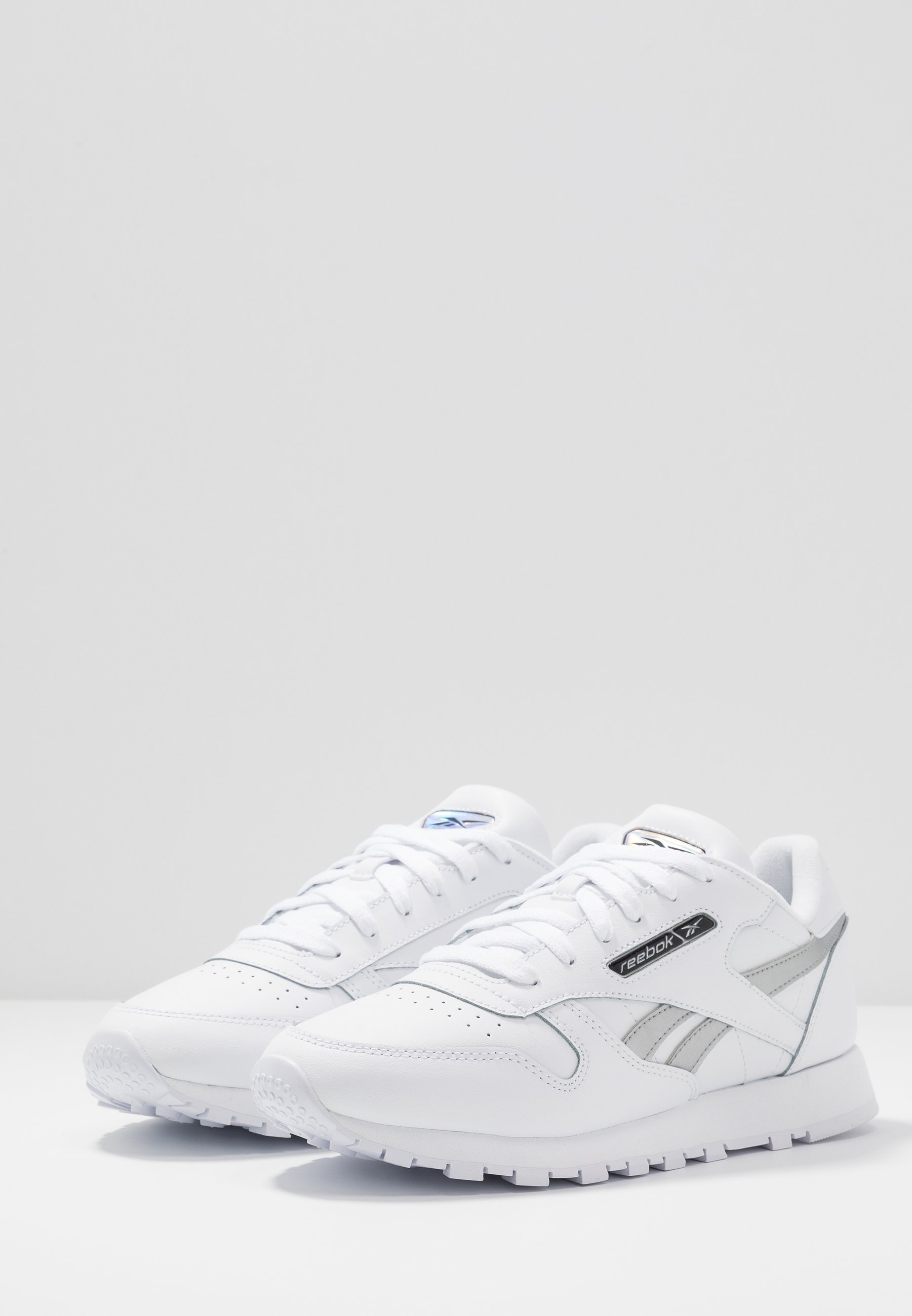 reebok classic white silver