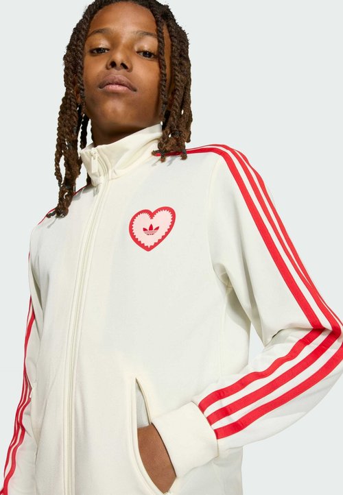 adidas FIREBIRD TRACK TOP HEART - Chaqueta de entrenamiento - cream white better scarlet — photo 3