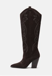 Cizme cowboy/biker - dark brown