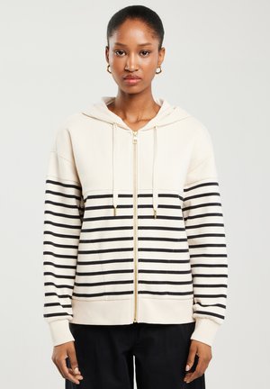 SELINA - Cipzáras pulóver - weiß