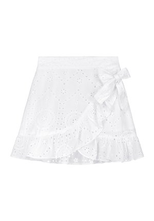 BRODERIE ANGLAISE - A-lijn rok - bright white
