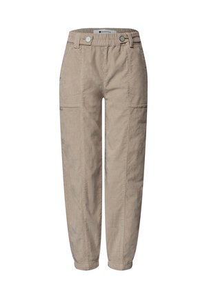 Street One, HIGH-WAIST BARREL-LEG TROUSERS WITH ELASTICATED WAISTBAND - Pantalon classique - fading sand