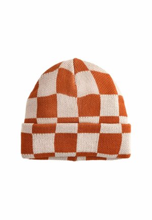 Berretto - rust orange check