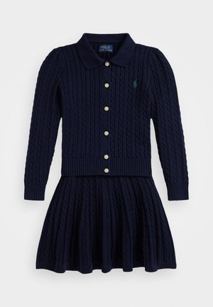 Polo Ralph Lauren COTTON POLO CARDIGAN & SKIRT SET - Gilet - cruise navy