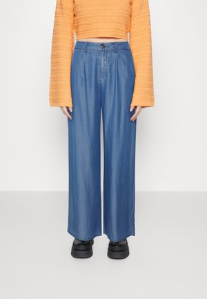 JDYJASPER WIDE PANT - Trousers - medium blue denim