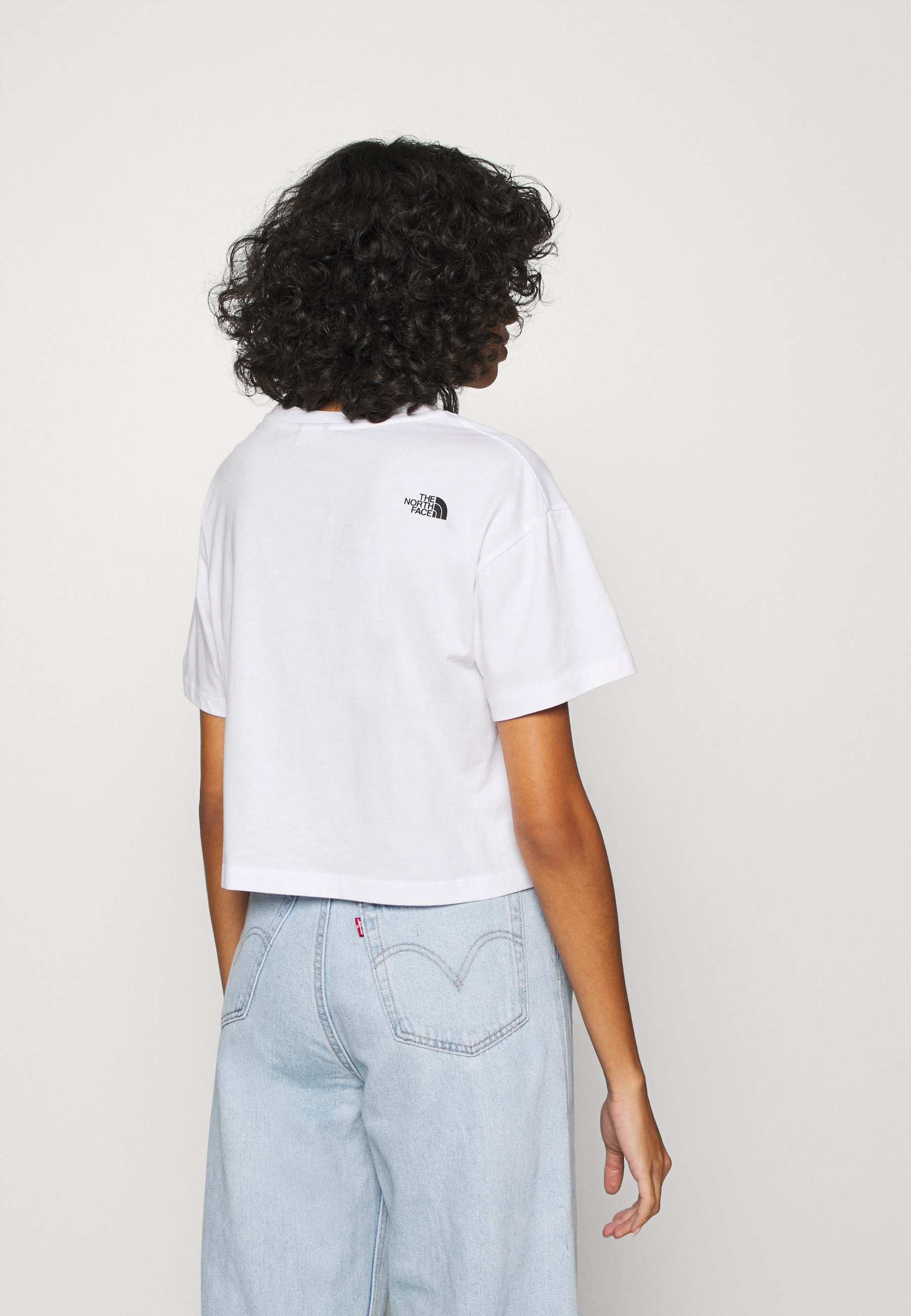 The North Face LETTER TEE T shirts med print whiteblack The North Face GEODOME TEE - T-shirts med print - ethereal blue