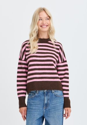 b.young, BYOMEA CREW - Pullover - java polignac stripe