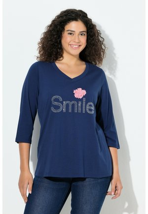 SMILE CLASSIC V-AUSSCHNITT ARM - Camiseta de manga larga - ink blue
