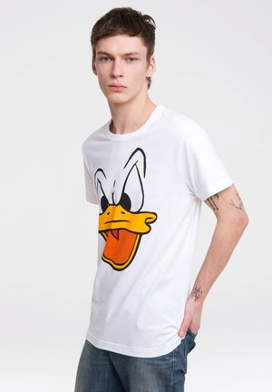 LOGOSHIRT DONALD DUCK - Print T-shirt - altweiss