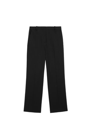 Massimo Dutti, STRAIGHT STRETCH PANTS - Trousers - black