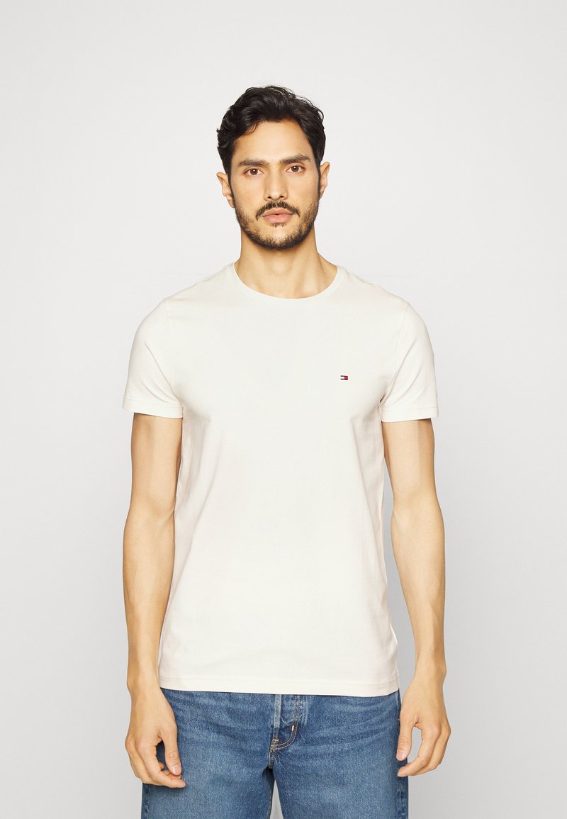 Tommy Hilfiger SLIM FIT TEE Tshirt basique weathered white/écru