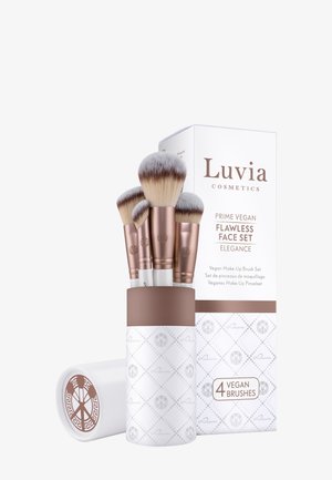 FLAWLESS FACE SET - Makeup brush set - pearl white/coffee brown