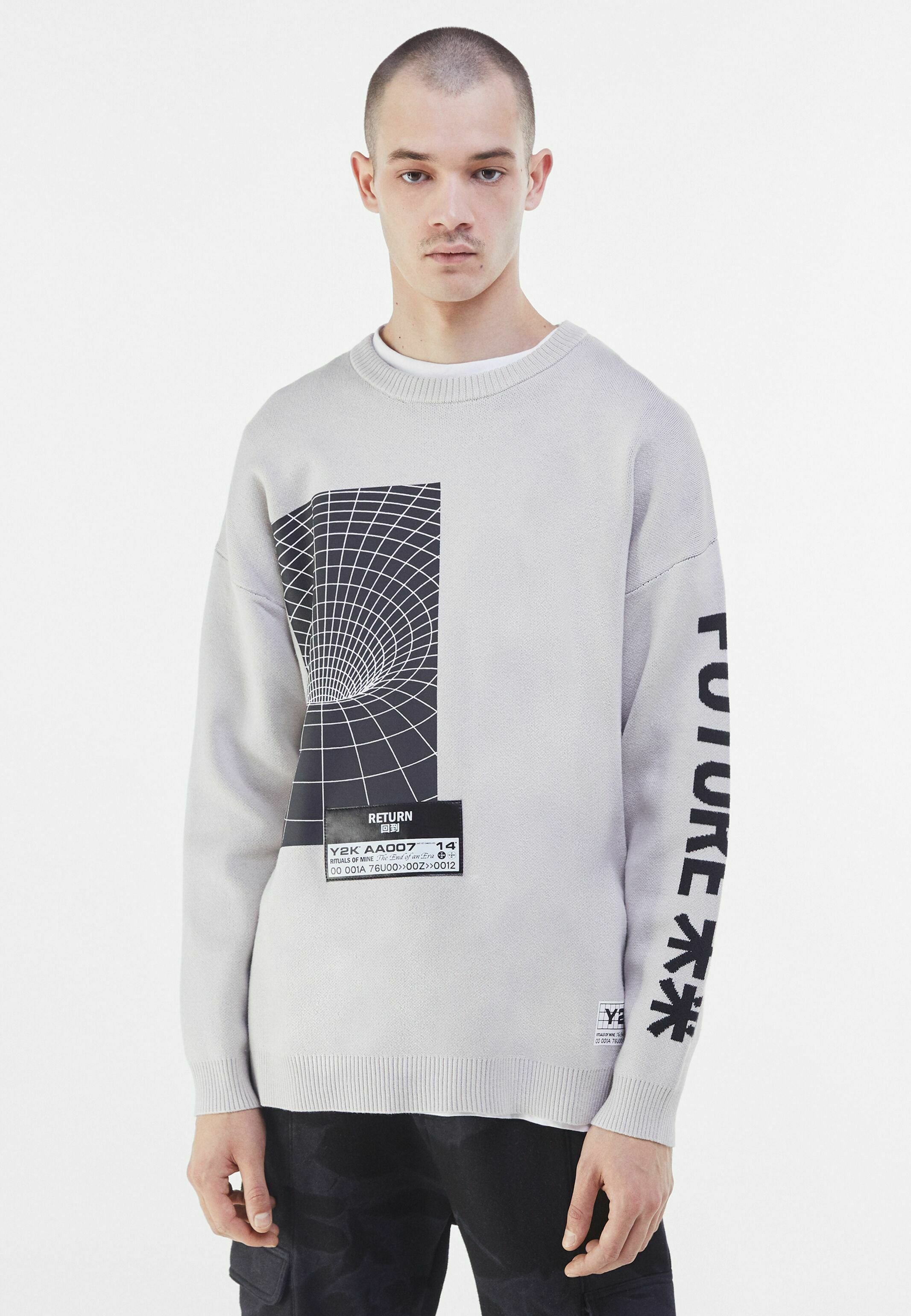 Bershka Maglione - grey/grigio chiaro screziato - Zalando.it
