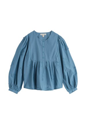 Seasalt Cornwall, SEASALT CORNWALL HIGH WOODS EMBROIDERED SHIRT - Μπλούζα - blue - stitched stems cadet