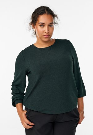 MIT FISCHGRÄTMUSTER UND GLITZERFADEN - Blouse - scarab w scarab l