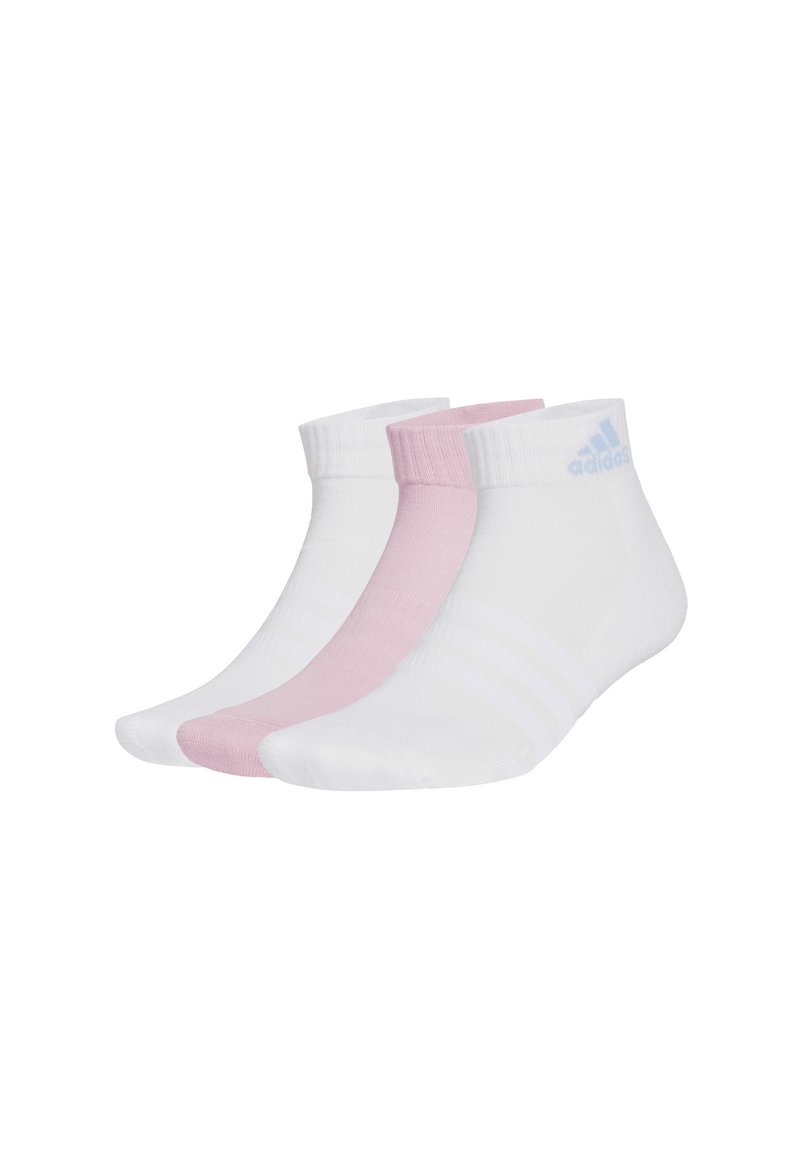 adidas Performance UNISEX 3 PACK - Calcetines de deporte - white   white   true pink
